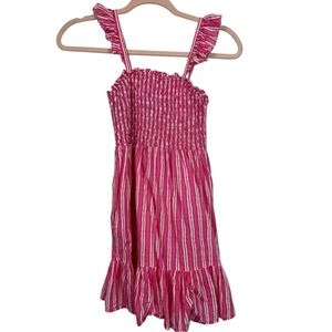 Vineyard Vines Girls Smocked Striped Dress M